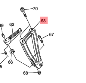 2C02742L1000 YZF R6 SAĞ YOLCU BASAMAK BRAKETİ